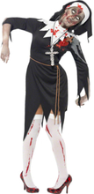 Blodig Zombie Nunna Kostym