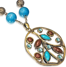 Enchanted Nature - Mässingfärgat Smycke med Pärlor och Hänge