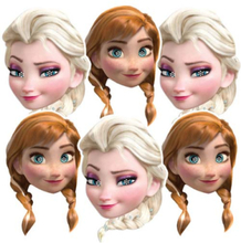 6 stk Pappmasker av Elsa och Anna - Frost - Disney Frozen