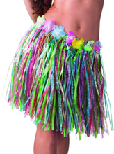 Flerffärgad Hawaii-Kjol med Blomsterkant 45 cm