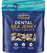 Hundgodis Fish4Dogs Dental Sea Jerky Fish Twists 100g