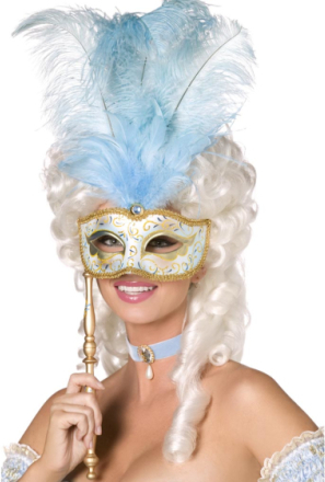 Baroque Glamour - Ögonmask med Fjäder