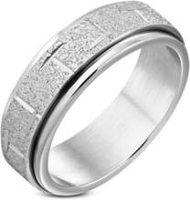 Spinning Diamond Cut - Silverfärgad Ring i Kirurgisk Stål