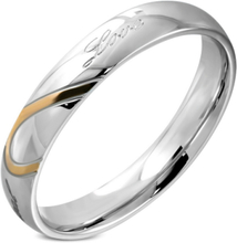 Real Love - Silverfärgad Ring i Kirurgisk Stål