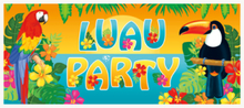 152x68 cm Luau Party Banner - Hawaii Sunset