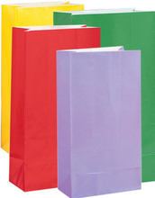 10 stk Godteposer i Assorterte Farger i Papir