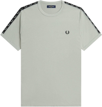 Fred Perry - Contrast Tape Ringer T-Shirt - Limestone/ Zwart