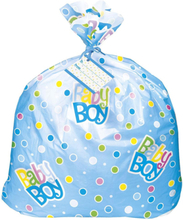 Baby Boy - 91x111 cm Blå Stor Gåvopåse i Plast