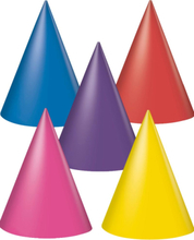 8 Stk Partyhattar i Blandade Färger 17 cm