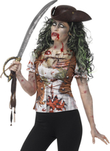 Zombie Pirat Fotorealistisk T-shirt för Dam