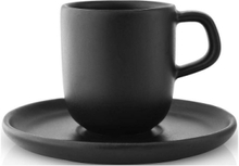 Nordic Kitchen Espressokopper Med Underkopper Home Tableware Cups & Mugs Espresso Cups Black Eva Solo