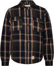 Connor Quilt Overshirt Tops Overshirts Brown Fat Moose