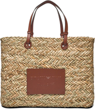 Shopping Bag Bags Beach Bags Beige Emporio Armani*Betinget Tilbud