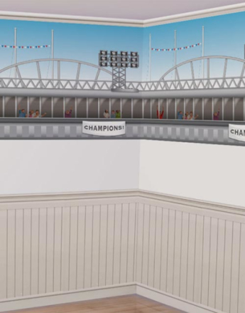 Stadium Tribune Scene Setter Bakgrund 1,2 x 12 m