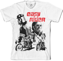 Licensierad Easy Rider - Vit Unisex T-shirt