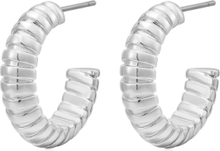 Snake Chain Hoops- Silver Accessories Jewellery Earrings Hoops Sølv LUV AJ*Betinget Tilbud