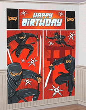 Ninja Födelsedag Scene Setter 165 cm x 190 cm