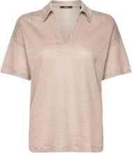 Women T-Shirts Short Sleeve Tops T-shirts & Tops Polos Brown Esprit Collection