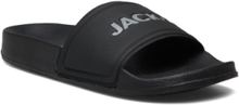 Jfwlarry Pool Slider Jnr Shoes Summer Shoes Pool Sliders Svart Jack & J S*Betinget Tilbud
