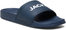 Jfwlarry Pool Slider Jnr Shoes Summer Shoes Pool Sliders Blå Jack & J S*Betinget Tilbud