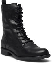 Biadanelle Lace Up Boot Shoes Boots Ankle Boots Laced Boots Black Bianco