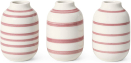 Omaggio Vase Miniature Rosa 3 Stk. Home Decoration Vases Small Vases Pink Kähler