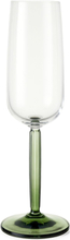 Hammershøi Champagneglas 24 Cl Grøn 2 Stk. Home Tableware Glass Champagne Glass Green Kähler