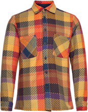 "Whiting Overshirt Pike Designers Overshirts Orange Wax London"