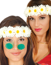Hippie Hodebånd Med Hvite Blomster