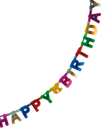 Happy Birthday - Flerfarget Banner 145 cm