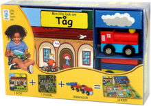 Min Lilla Station Toys Kids Books Story Books Pedagogical Puzzles Multi/mønstret GLOBE*Betinget Tilbud