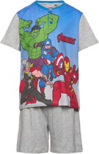 Pyjashort In Box Pyjamassæt Grey Marvel