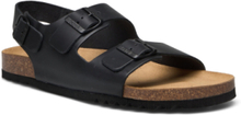 Sl Henri Leather Black Shoes Summer Shoes Sandals Svart Scholl*Betinget Tilbud