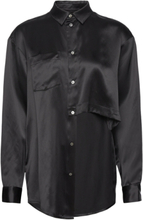 Lucile Shirt Tops Shirts Long-sleeved Black Wood Wood