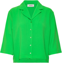 Aaliyahmd Shirt Langermet Skjorte Grønn Modström*Betinget Tilbud