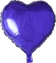 Hjärtformad Lila Folieballong 46 cm