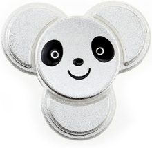Liten Panda Deluxe Fidget Spinner - Silverfärgad