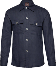 Maverick Jacket Designers Shirts Linen Shirts Navy Oscar Jacobson