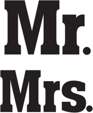 Mr/Mrs - 2 stk Klistermärken för Sko