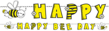 Happy Bee Day Banner 153 cm - Honungsbi