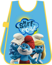 Blått Barnförkläde med The Smurfs-Motiv