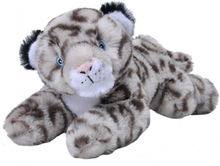 Wild Republic knuffel sneeuw luipaard Ecokins Mini junior 20 cm pluche grijs