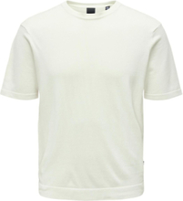 Onswyler Life Reg 14 Ss Knit Tops T-Kortærmet Skjorte White ONLY & SONS