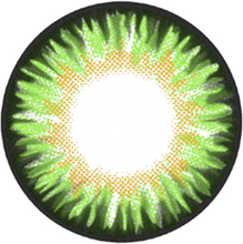 Grønne 3 farvede kontaktlinser