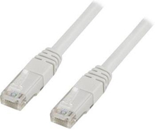 DELTACO Network Cable | Cat 6 | U/UTP | Low smoke/halogen free | Patch round (standard) | White | 25