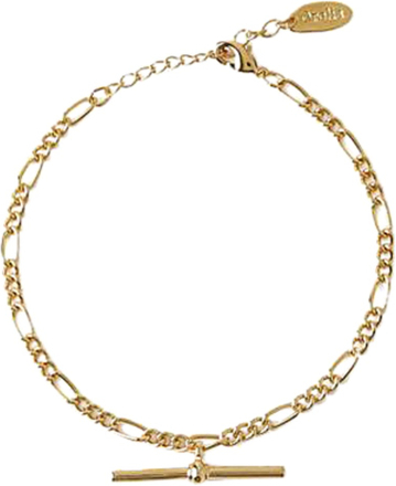 Orelia T-Bar Chunky Fiagaro Bracelet Pale Gold