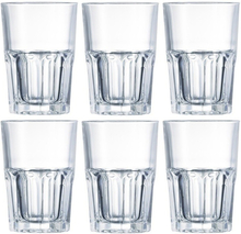 6x Drinkglazen/waterglazen transparant 400 ml