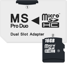 MS Pro Duo Adapter för 2 x MicroSD