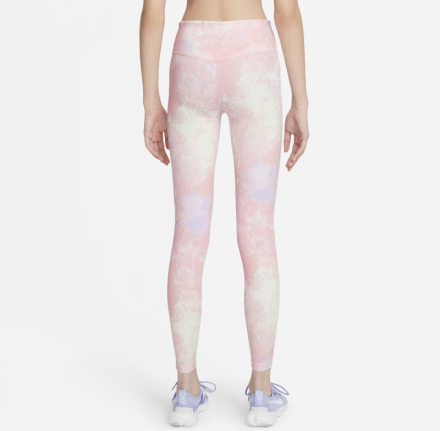 Nike One Older Kids' (Girls') Tie-Dye Printed Leggings - Pink