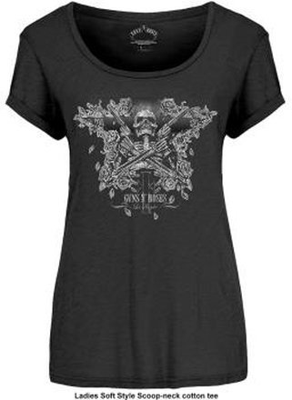 Guns N"' Roses: Ladies T-Shirt/Skeleton Guns (Small)
